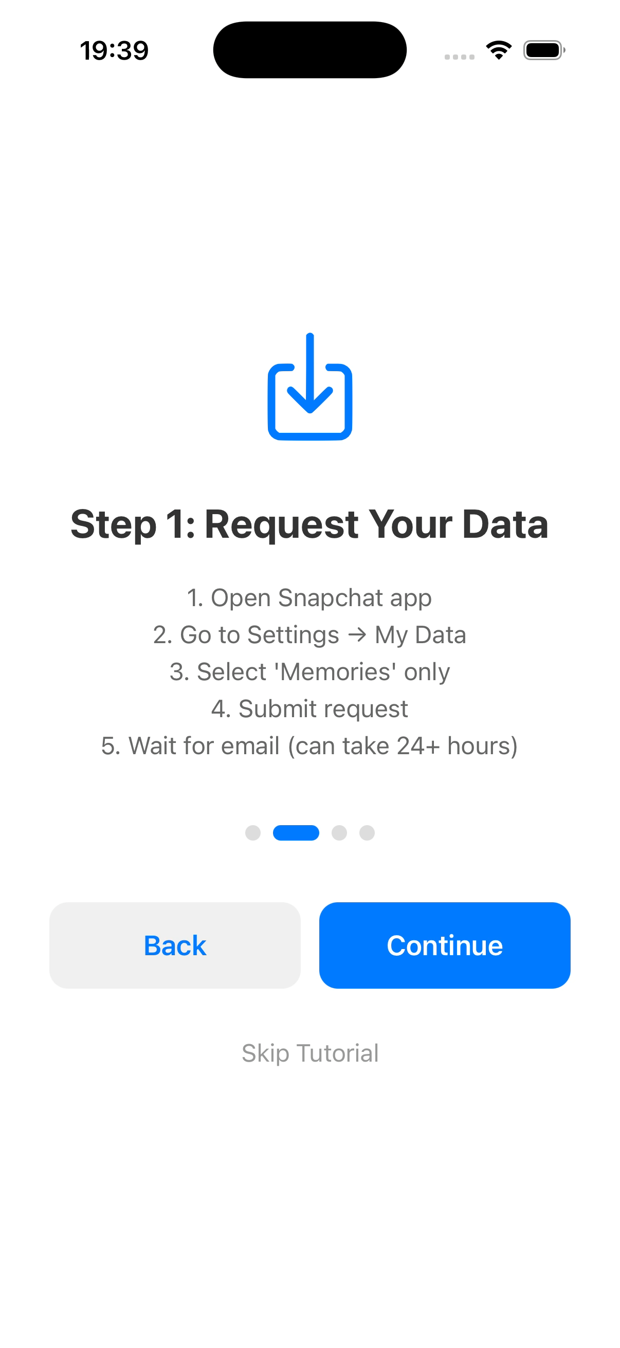 Memport app screenshot 2